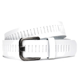 Timbelt Timbelt leren riem 4 cm – verstelbaar zonder gaatjes - wit