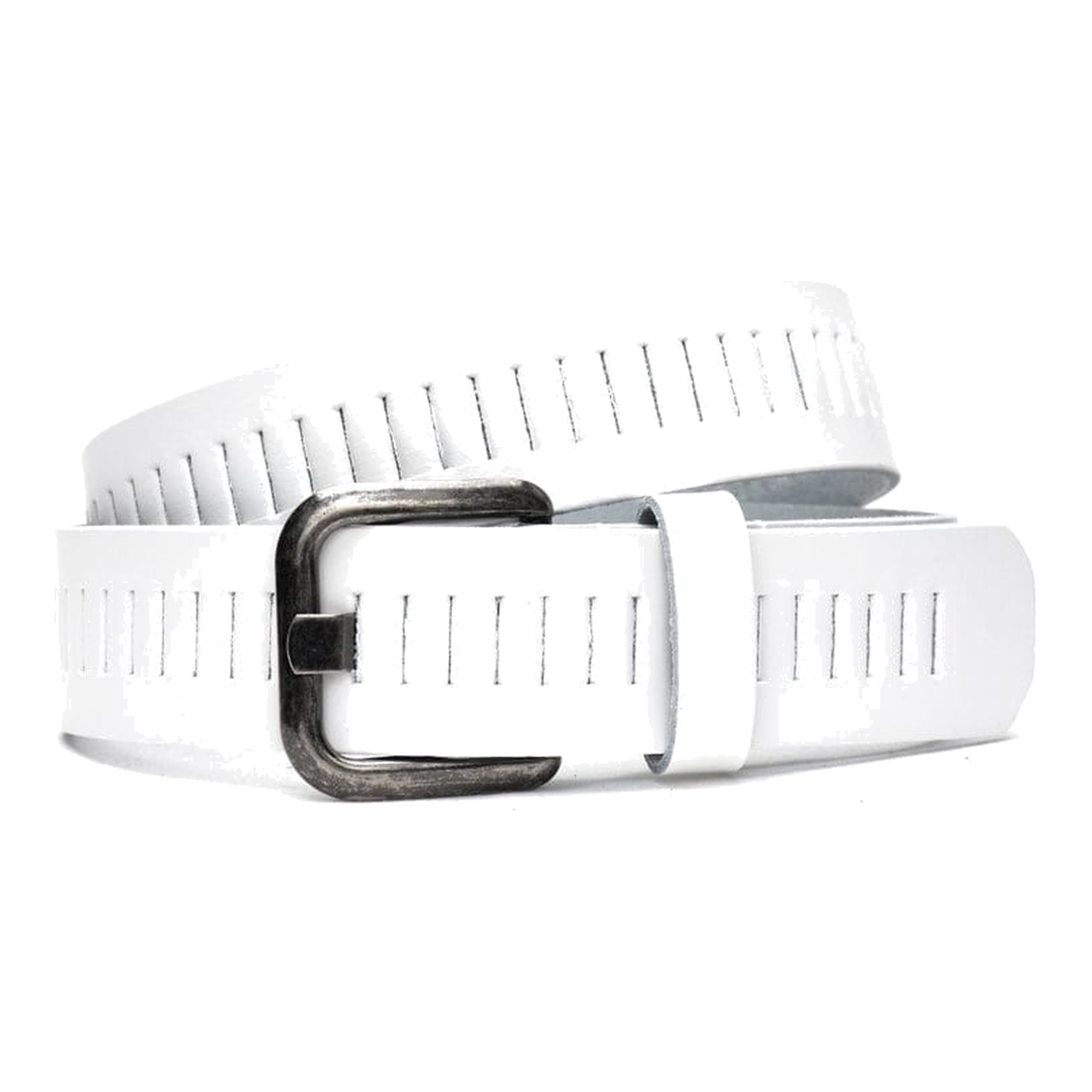 Timbelt Timbelt leren riem 4 cm – verstelbaar zonder gaatjes - wit