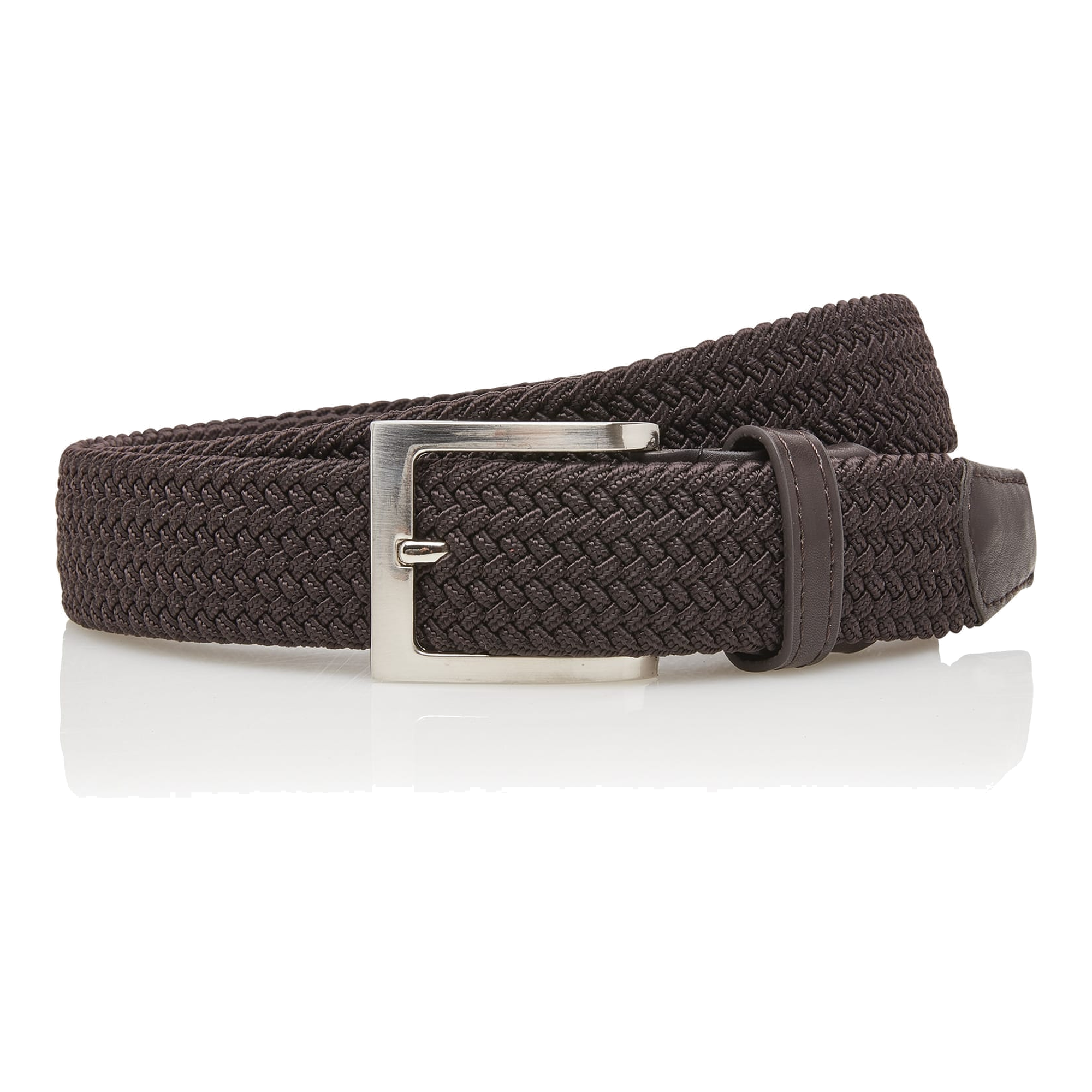 Timbelt Timbelt elastische riem zwart 35 mm – perfect verstelbaar - bruin