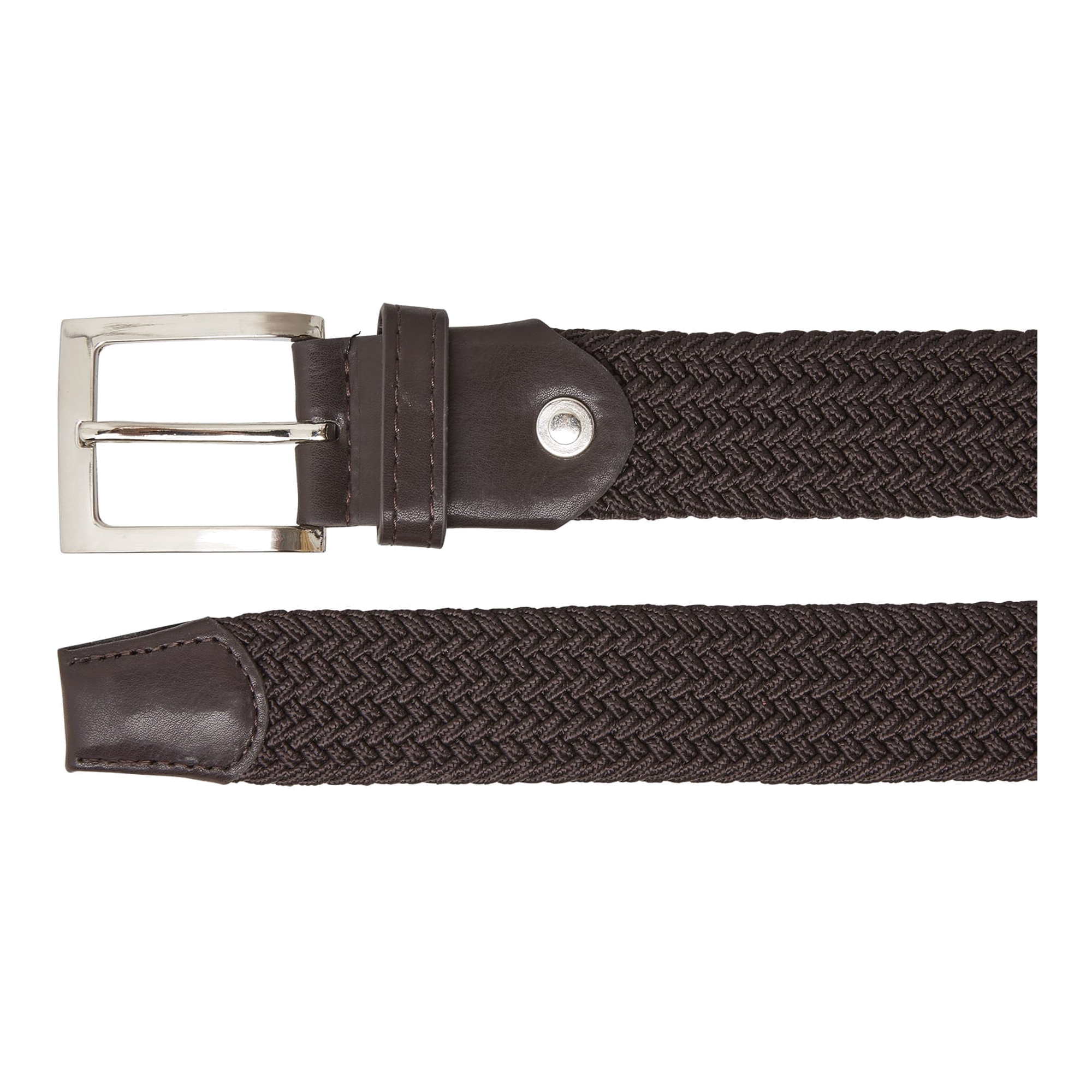 Timbelt Timbelt elastische riem zwart 35 mm – perfect verstelbaar - bruin