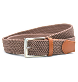 Timbelt Timbelt elastische riem zwart 35 mm – perfect verstelbaar - cognac/taupe