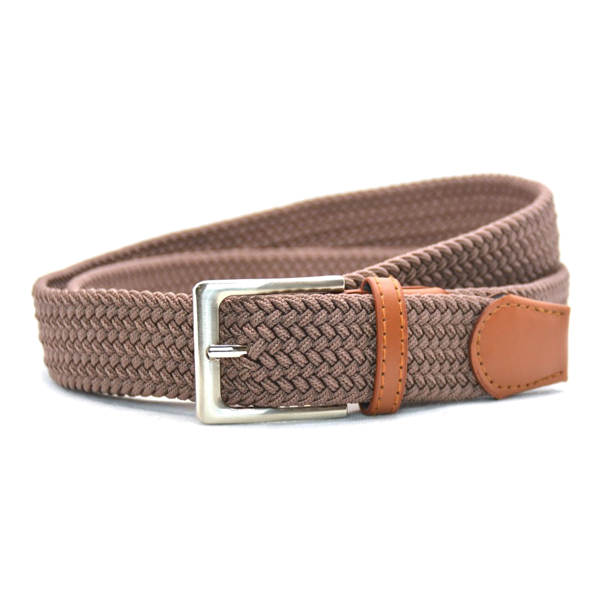 Timbelt Timbelt elastische riem zwart 35 mm – perfect verstelbaar - cognac/taupe