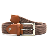 Timbelt Timbelt elastische riem zwart 35 mm – perfect verstelbaar - cognac/taupe