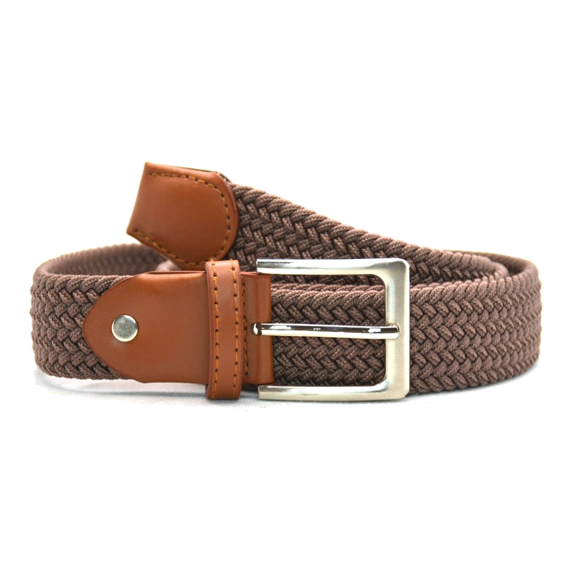 Timbelt Timbelt elastische riem zwart 35 mm – perfect verstelbaar - cognac/taupe