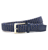 Timbelt Timbelt elastische riem zwart 35 mm – perfect verstelbaar - blauw/grijs