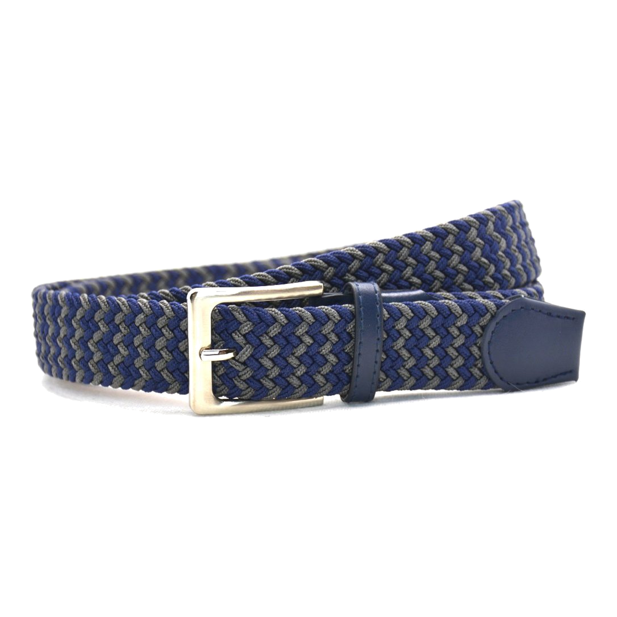 Timbelt Timbelt elastische riem zwart 35 mm – perfect verstelbaar - blauw/grijs