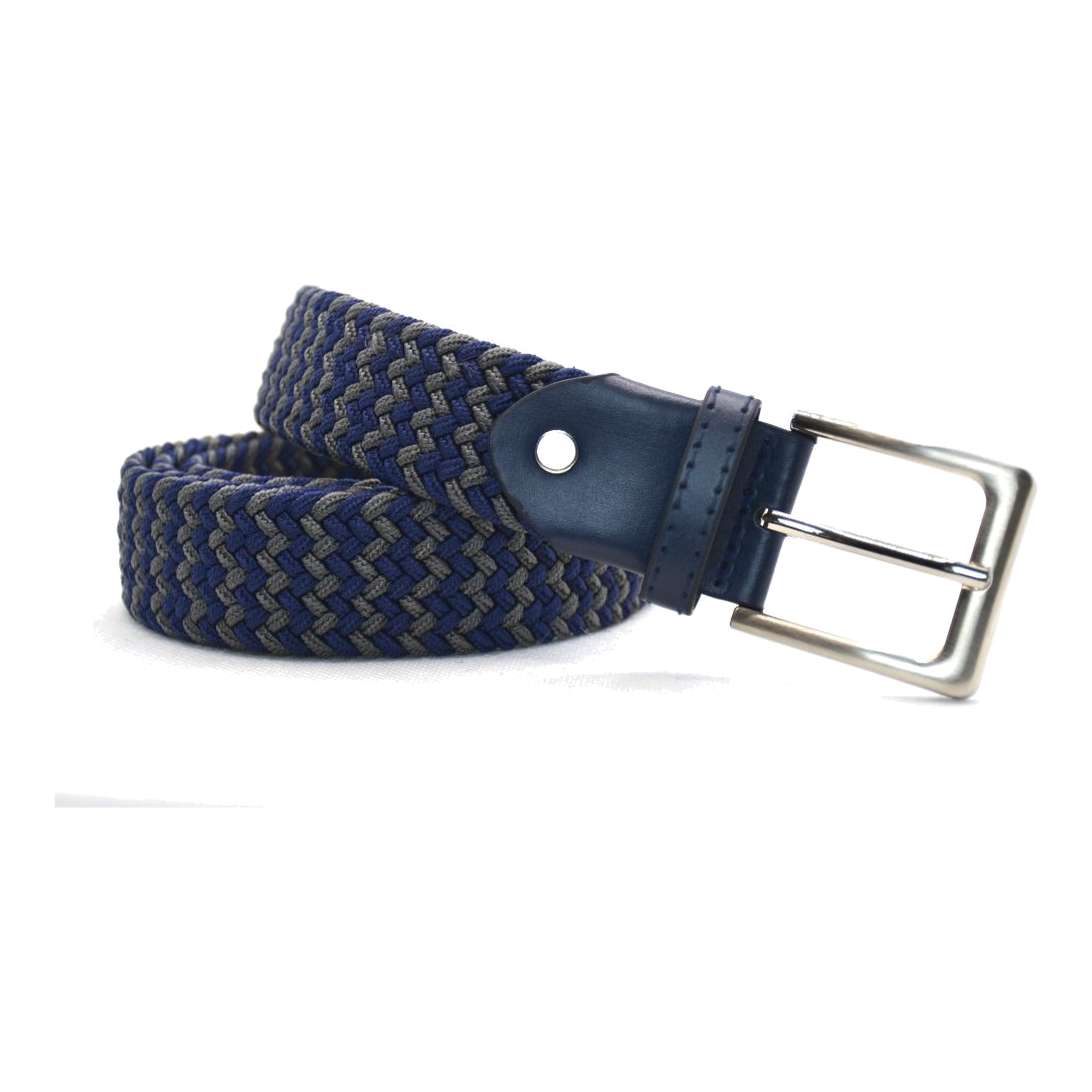 Timbelt Timbelt elastische riem zwart 35 mm – perfect verstelbaar - blauw/grijs