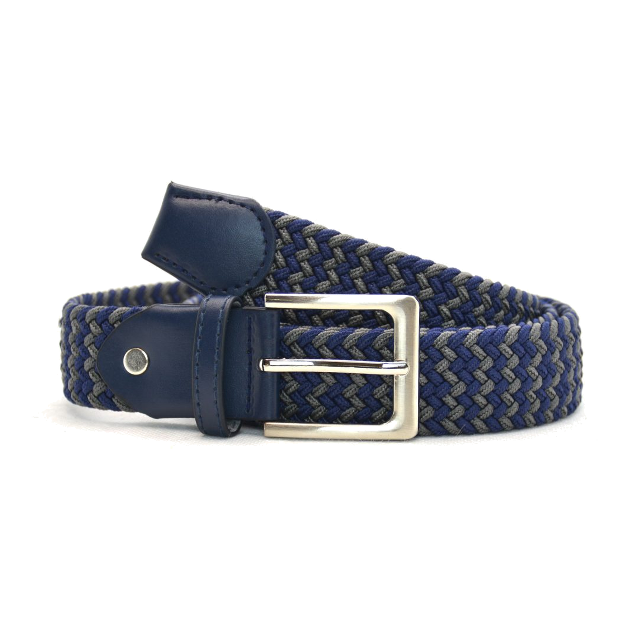 Timbelt Timbelt elastische riem zwart 35 mm – perfect verstelbaar - blauw/grijs