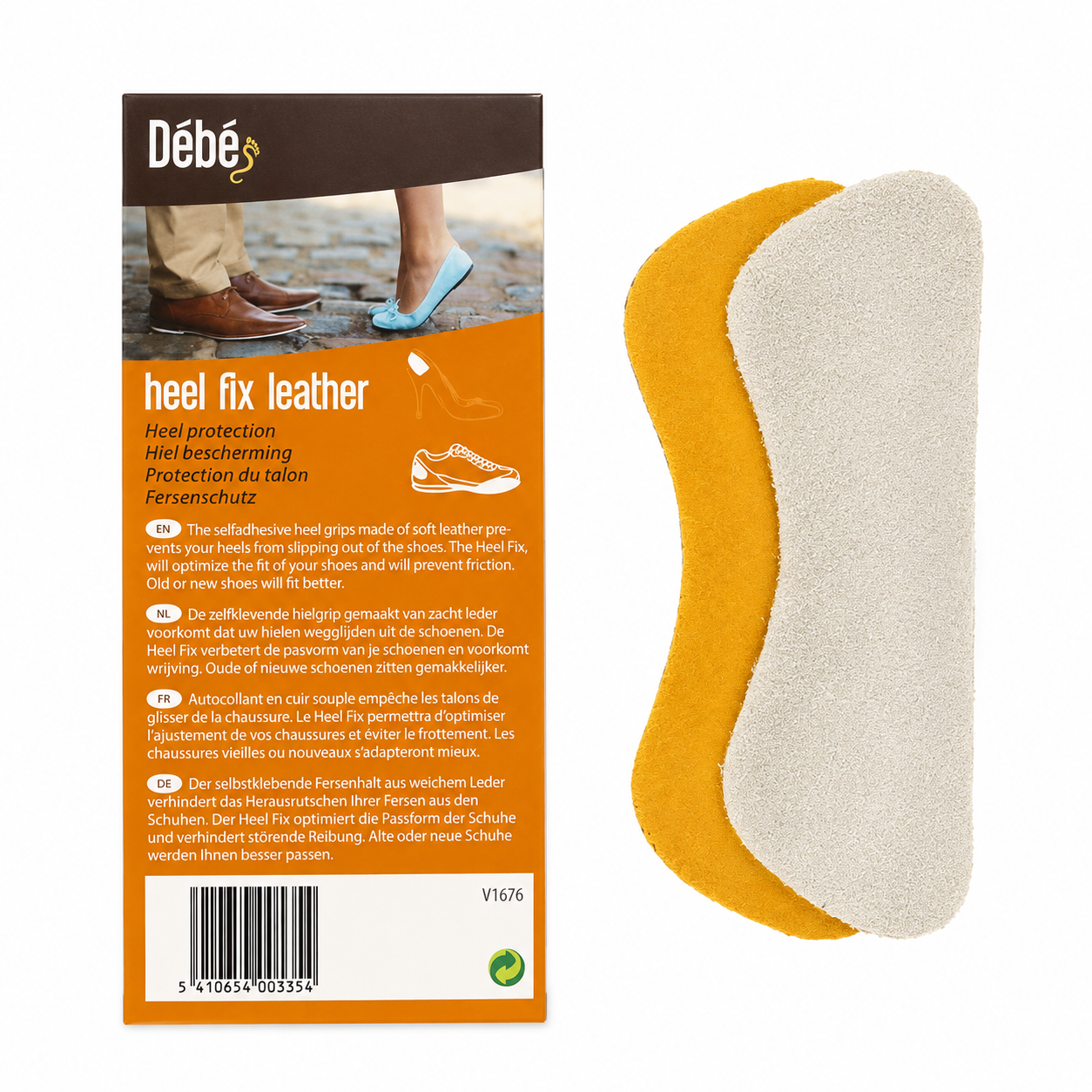 Débé Débé heel fix leather - grijs
