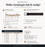 Timbelt Timbelt leren riem 4 cm – verstelbaar zonder gaatjes - bruin