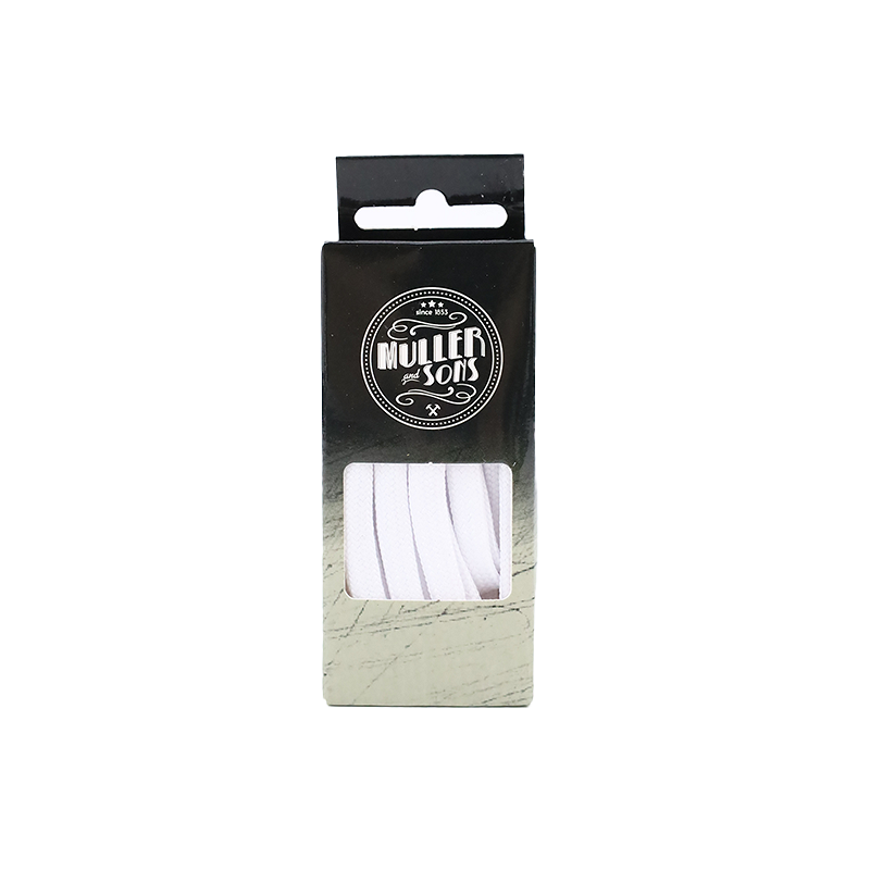 Muller & Sons Sneaker- en voetbalveters wit 120 cm | Smalle sportveters 6 mm