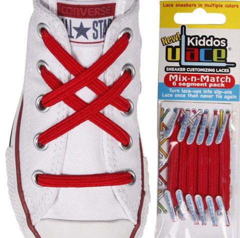 U-LACE VETERS U-Laces kiddos elastische veters scarlet 6 stuks