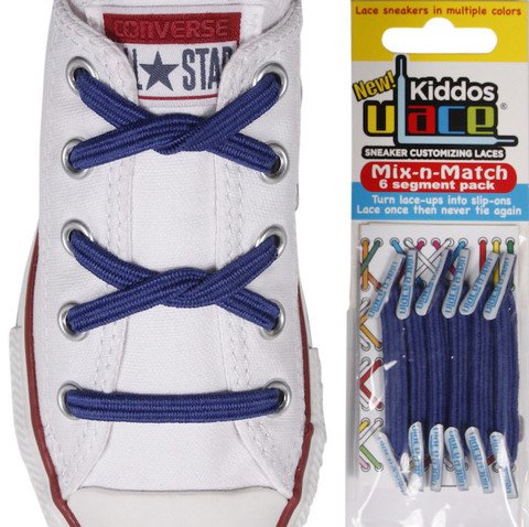 U-LACE VETERS U-Laces kiddos elastische veters royal blue 6 stuks