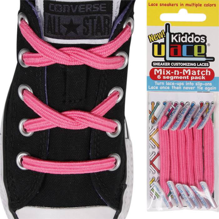 U-LACE VETERS U-Laces kiddos veters shocking pink 6 stuks