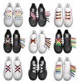 U-LACE VETERS U-Laces classic mix-n-match elastische veters wit 6 stuks