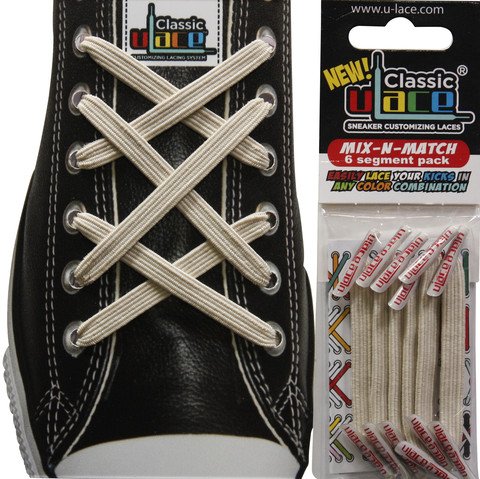 U-LACE VETERS U-Laces classic mix-n-match elastische veters tan 6 stuks