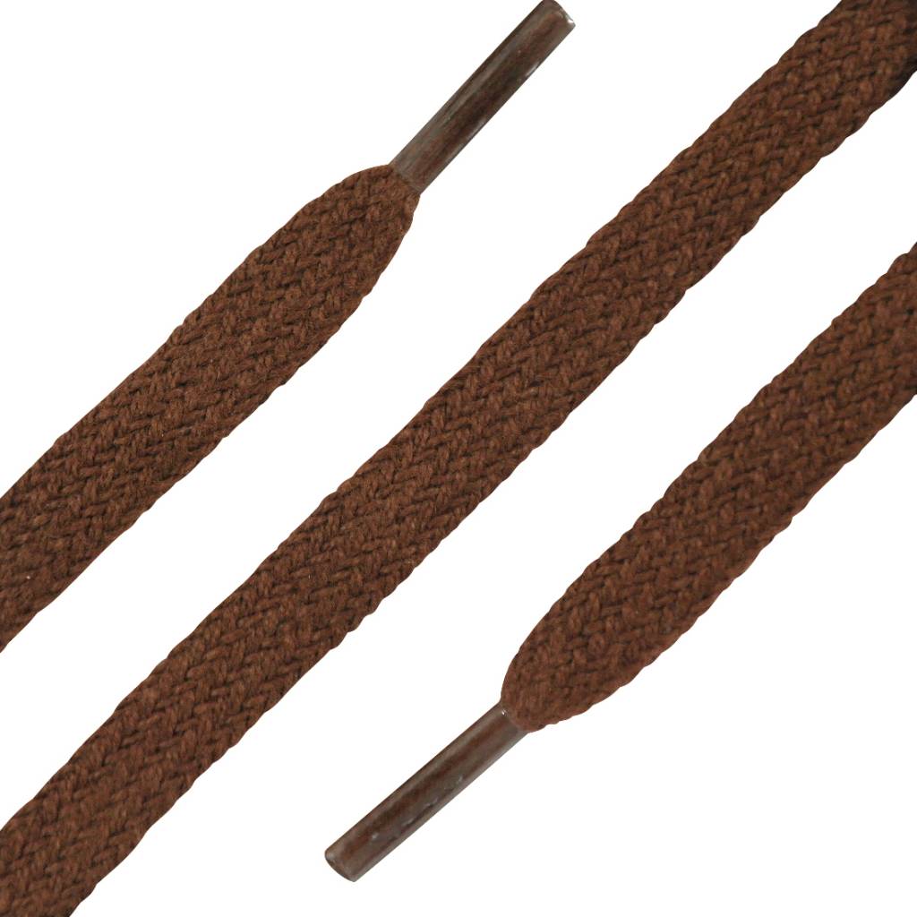 SL LINE Platte veters middenbruin 120cm voor schoenen met 7 tot 9 paar vetergaatjes