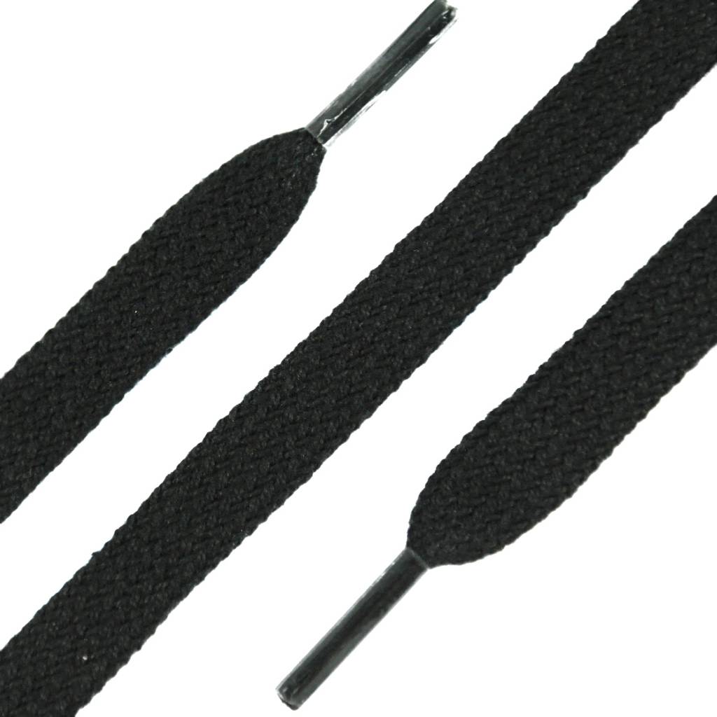 SL LINE Platte veters zwart 120cm voor schoenen met 7 tot 9 paar vetergaatjes