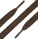SL LINE Platte veters donkerbruin 150cm voor schoenen met veel vetergaatjes
