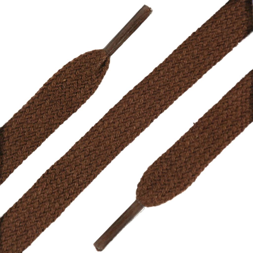 SL LINE Platte veters middenbruin 150cm voor schoenen met veel vetergaatjes