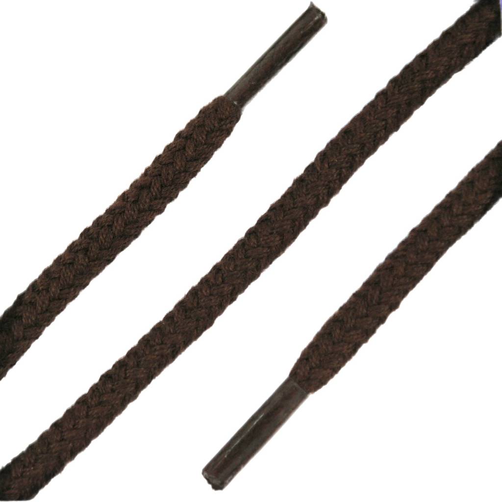 SL LINE Dikke ronde schoenveters donkerbruin 90cm katoen