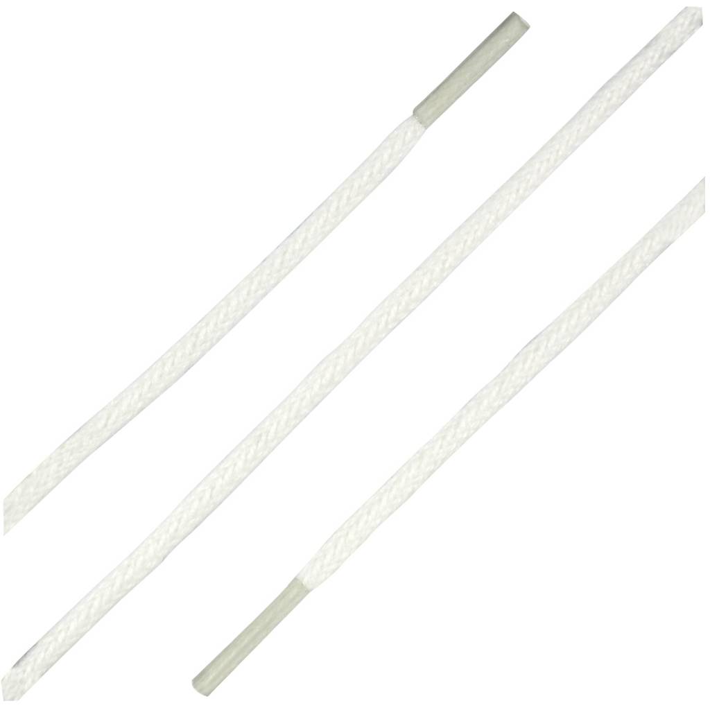 SL LINE Dunne ronde veters wit 75cm van katoen