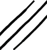 SL LINE Dunne ronde veters zwart 180cm van katoen voor laarzen en boots