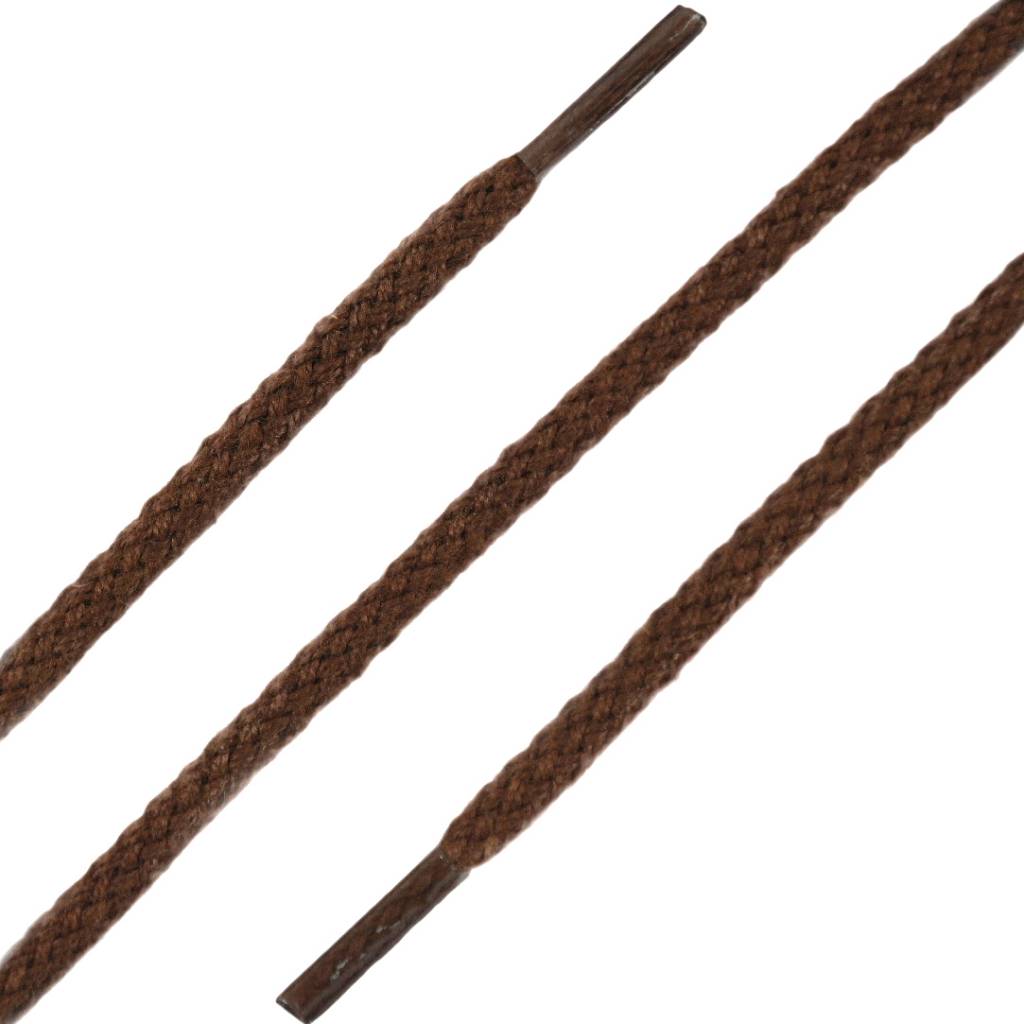 SL LINE Ronde veters middenbruin 90cm – sterke katoenen schoenveters