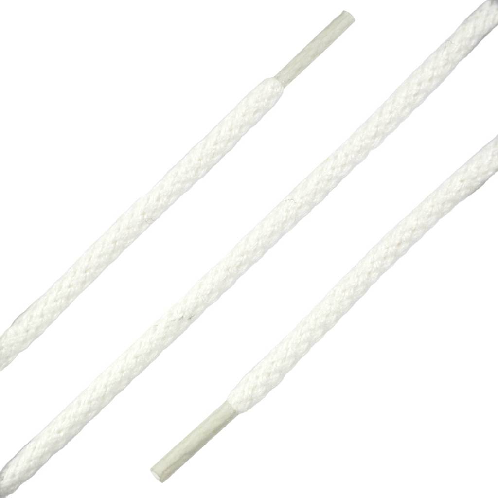 SL LINE Ronde veters wit 120cm – sterke katoenen schoenveters