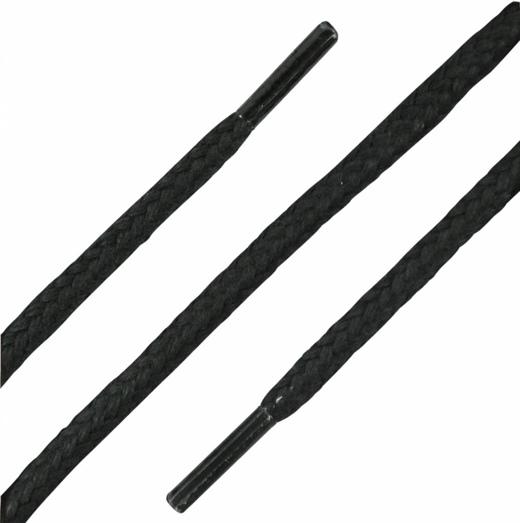 SL LINE Dikke ronde wax veters zwart 120cm – stevige veters voor boots en laarzen