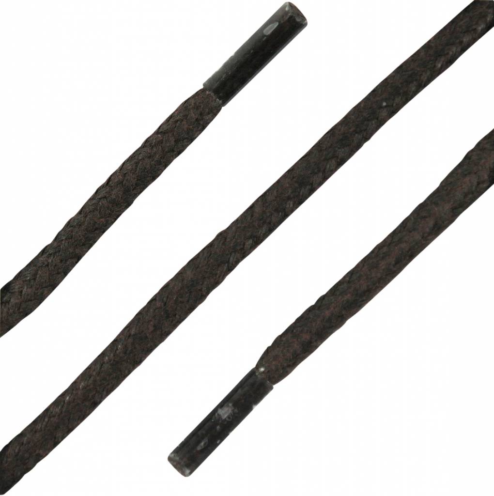 SL LINE Dikke ronde wax veters donkerbruin 120cm – luxe en sterke veters