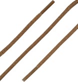SL LINE Dunne ronde wax veters cognac 60cm – luxe katoenen schoenveters