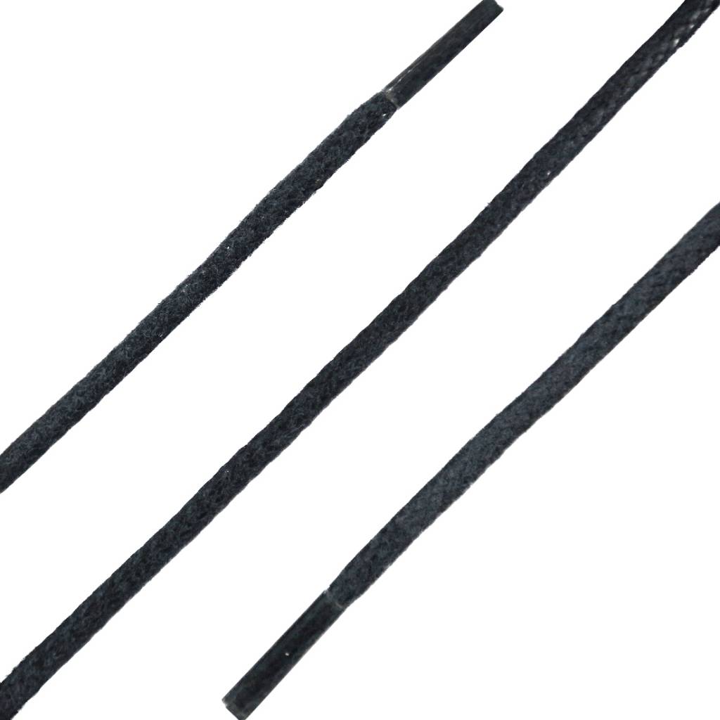 SL LINE Dunne ronde wax veters donkerblauw 75cm – luxe katoenen schoenveters