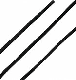 SL LINE Dunne ronde wax veters zwart 120cm – luxe katoenen schoenveters