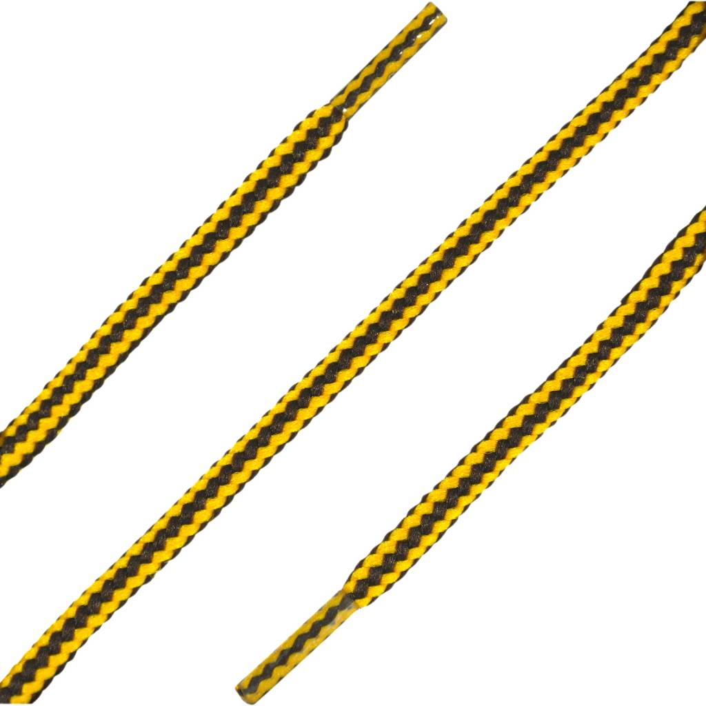 SL LINE SL ronde veters bruin-geel 150cm | Stevige schoenveters 3mm dik