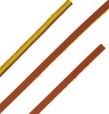 ShoeSupply.eu Leren veters docksider bruin-geel 120cm | Bootschoen veters leer