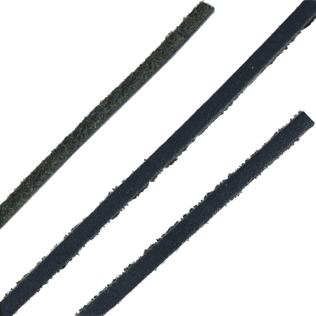 ShoeSupply.eu Leren veters donkerblauw 120cm | Stevige vierkante lederen veters