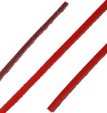 ShoeSupply.eu Leren veters rood 120cm | Stevige vierkante lederen veters