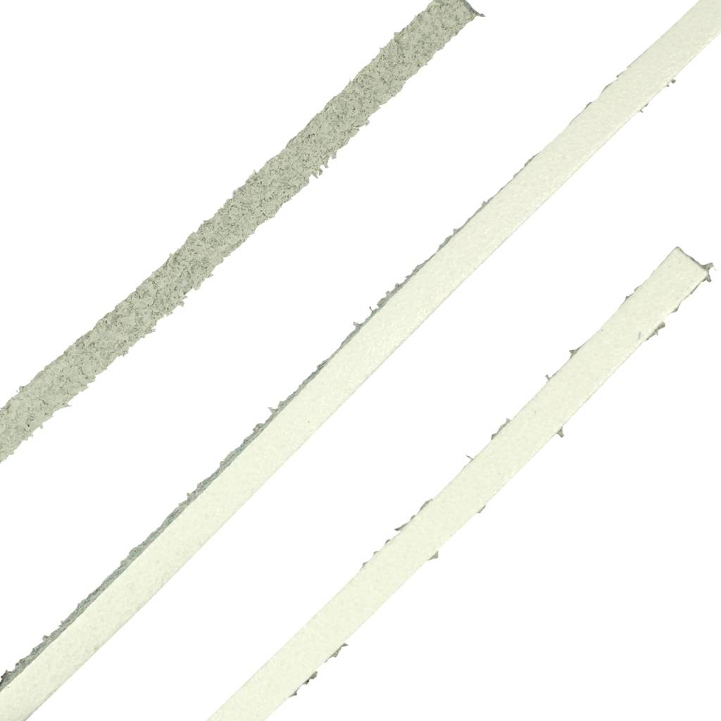 ShoeSupply.eu Leren veters wit 120cm | Stevige vierkante lederen veters