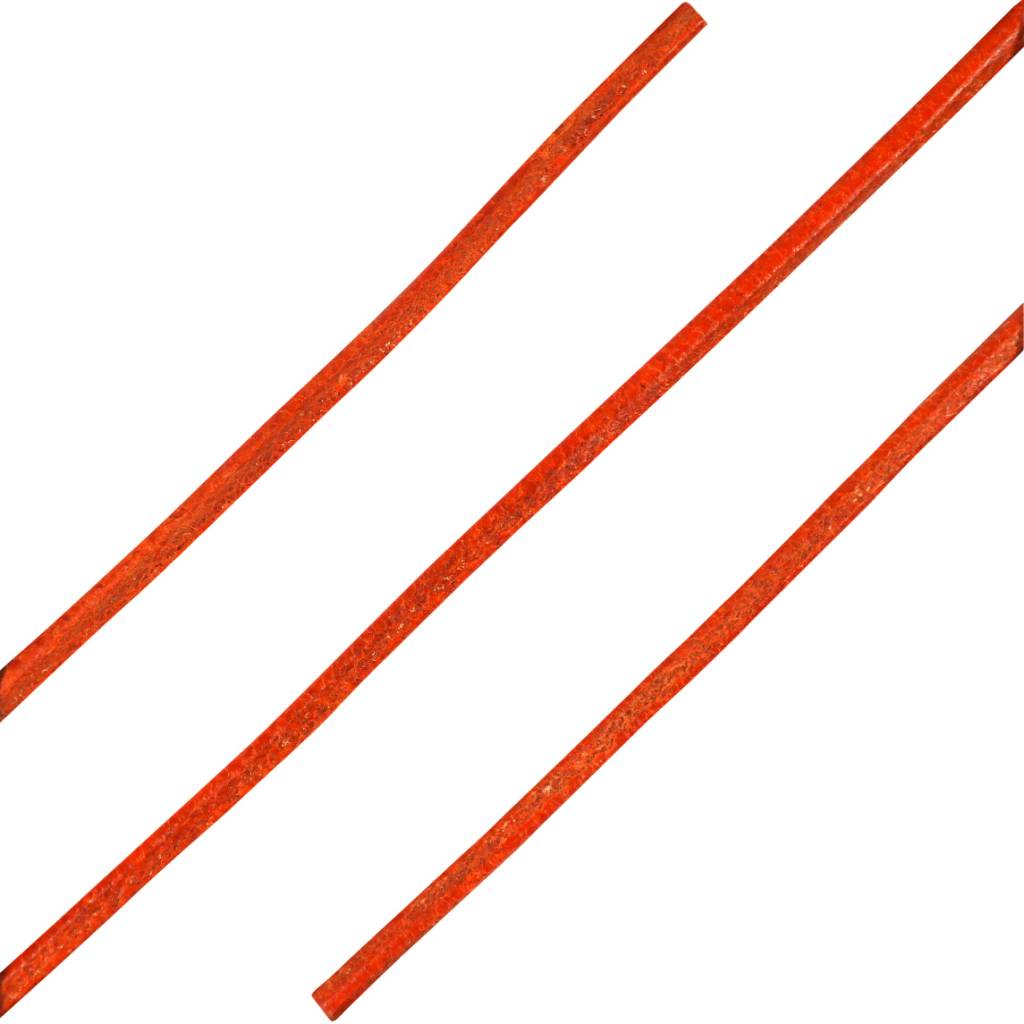 ShoeSupply.eu Ronde leren veters oranje 100cm | Luxe lederen sierveters