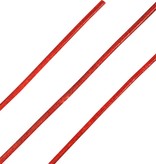 ShoeSupply.eu Ronde leren veters rood 100cm | Luxe lederen sierveters