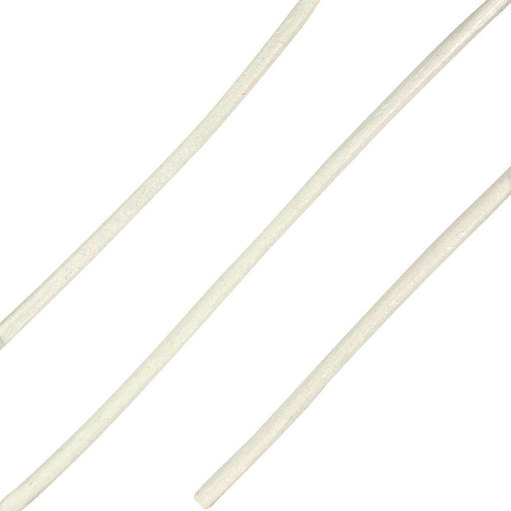 ShoeSupply.eu Ronde leren veters wit 100cm | Luxe sierveters van leer
