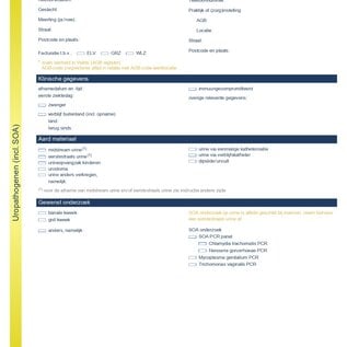 Aanvraagformulier MMI uropathogenen (incl. SOA)