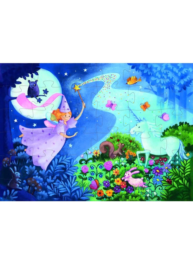 Silhouettes Puzzle - Fairy and Unicorn