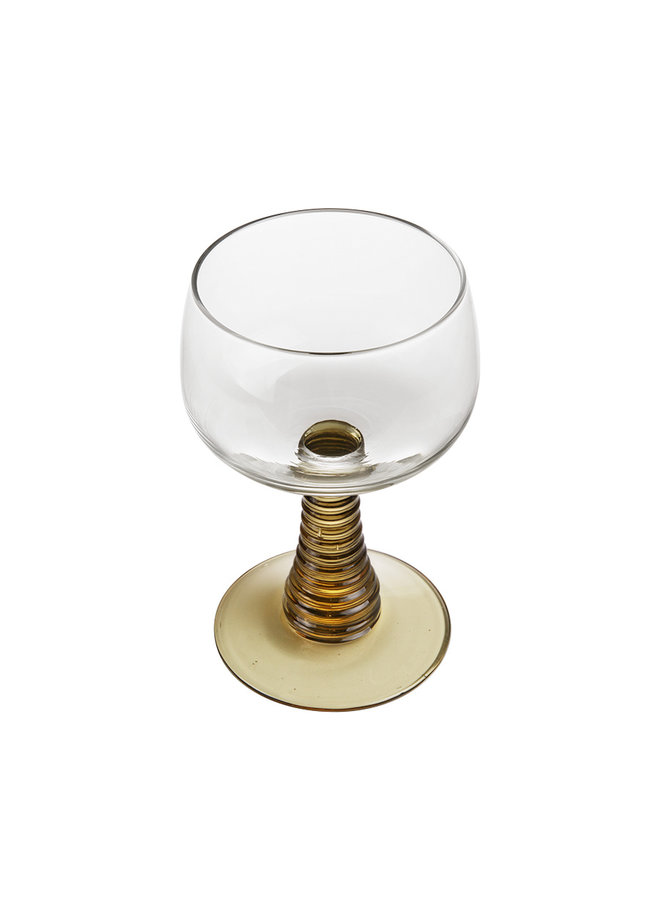 Swirl wine glass - green