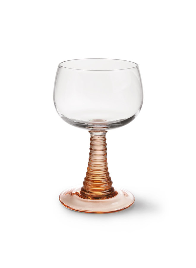 Swirl wine glass - nude