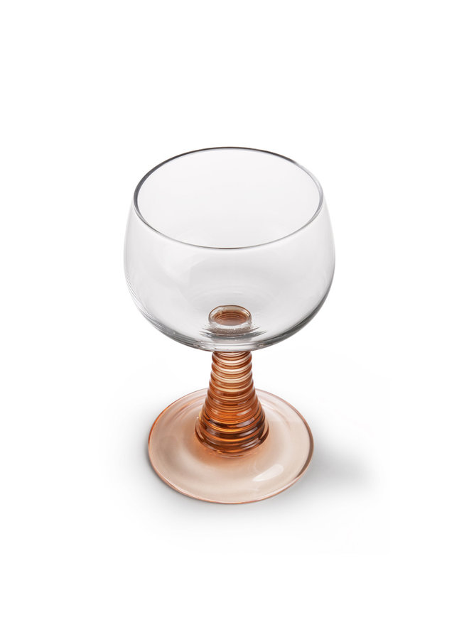 Swirl wine glass - nude