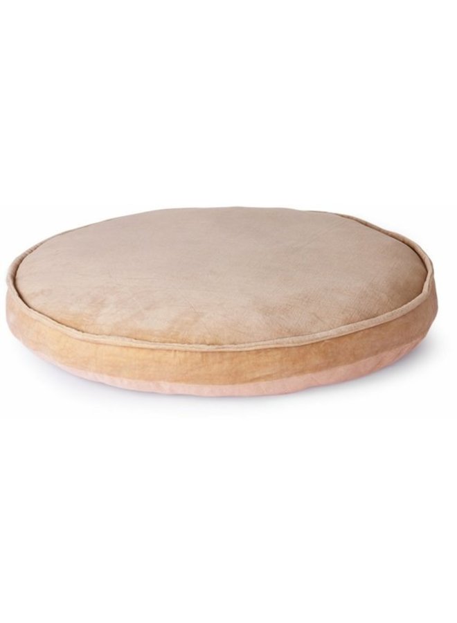 VELVET SEAT CUSHION round - peach