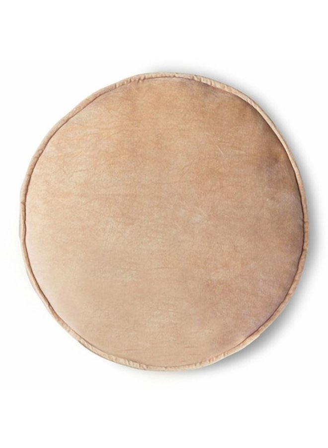 VELVET SEAT CUSHION round - peach