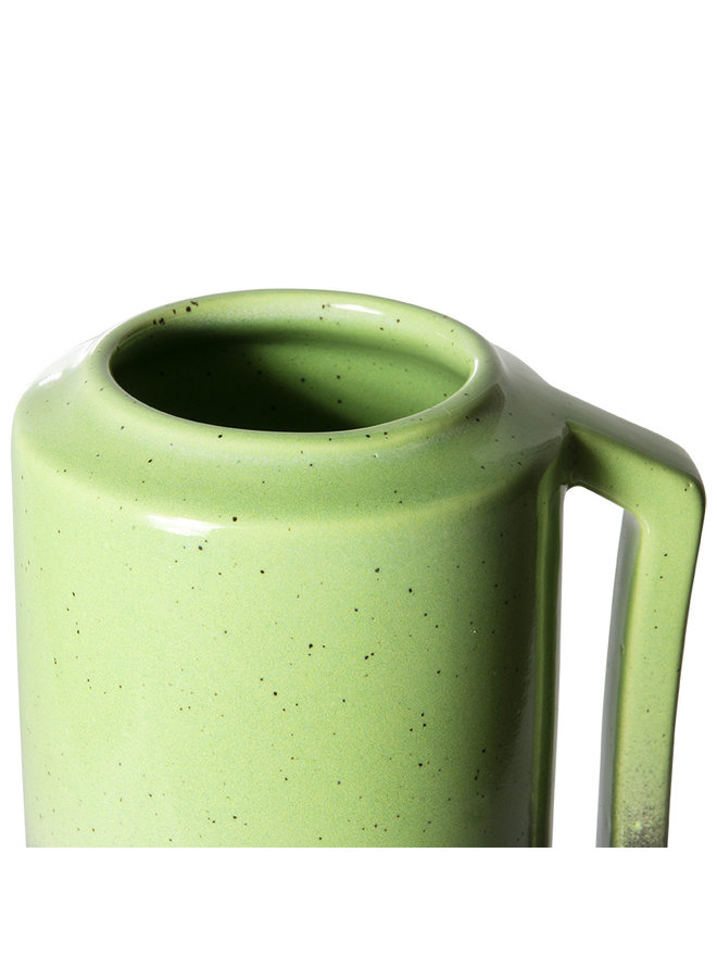 The Emeralds Ceramic Vase green with handle